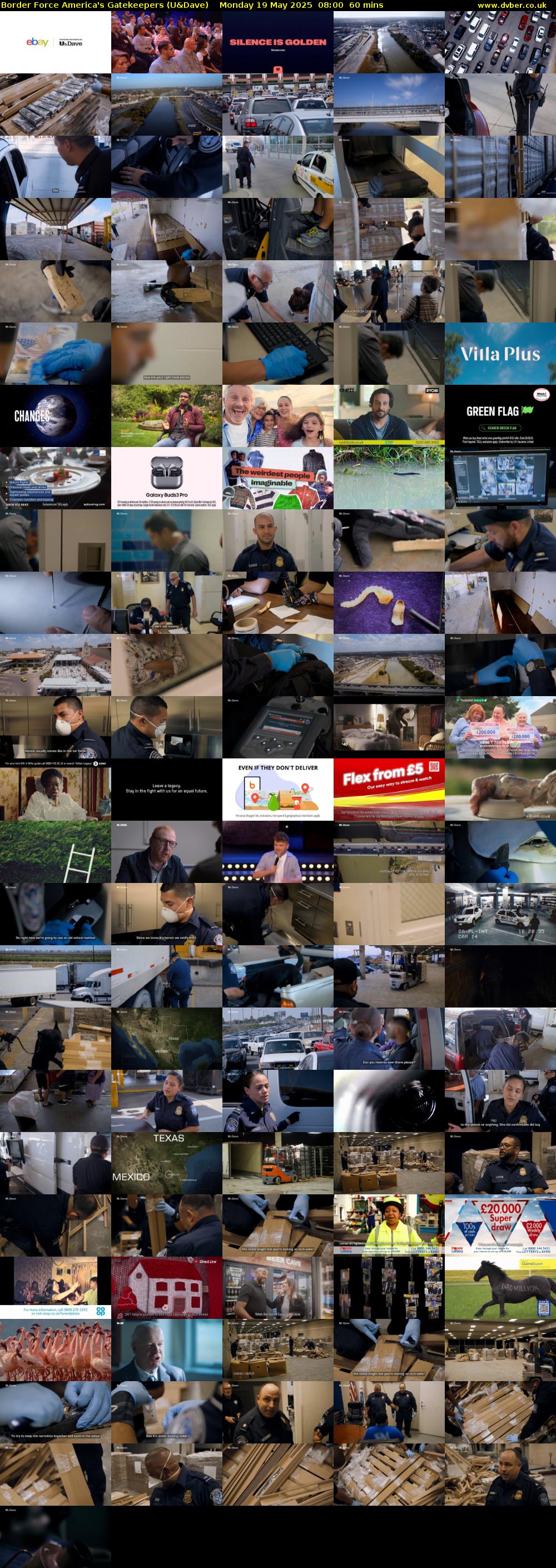 Border Force America's Gatekeepers (U&Dave) Monday 19 May 2025 08:00 - 09:00