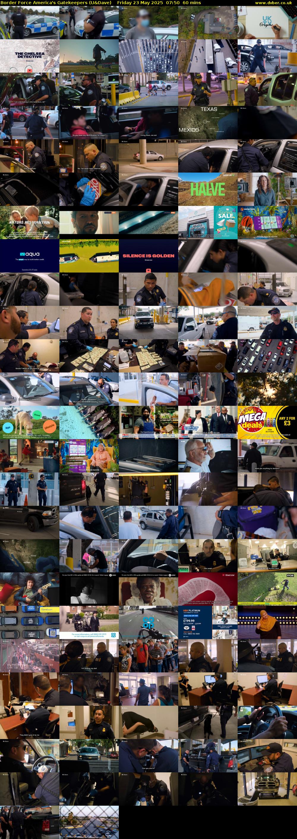 Border Force America's Gatekeepers (U&Dave) Friday 23 May 2025 07:50 - 08:50