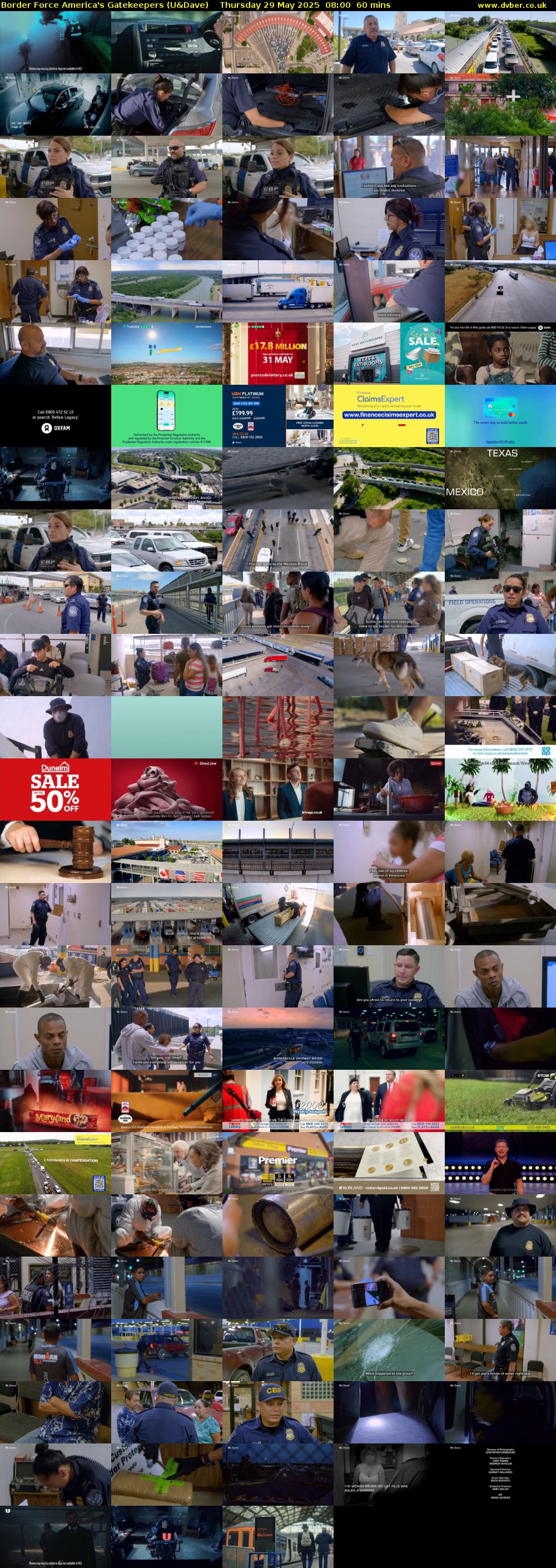 Border Force America's Gatekeepers (U&Dave) Thursday 29 May 2025 08:00 - 09:00