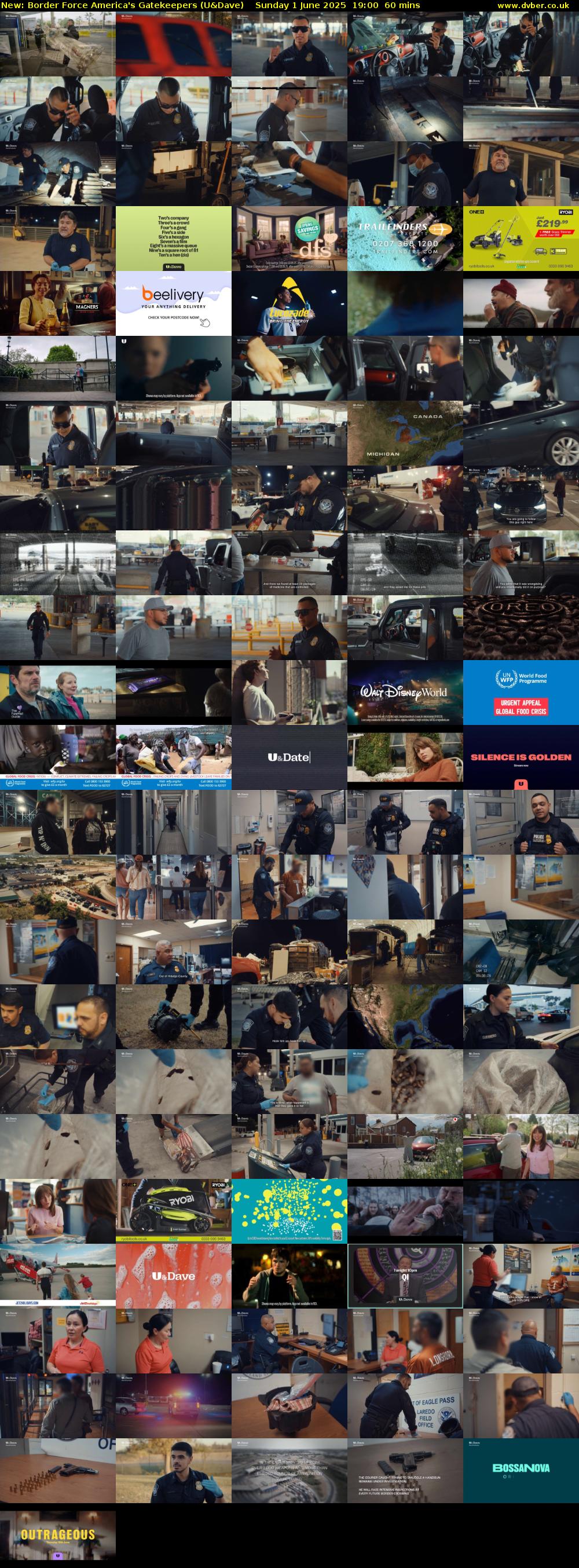 Border Force America's Gatekeepers (U&Dave) Sunday 1 June 2025 19:00 - 20:00