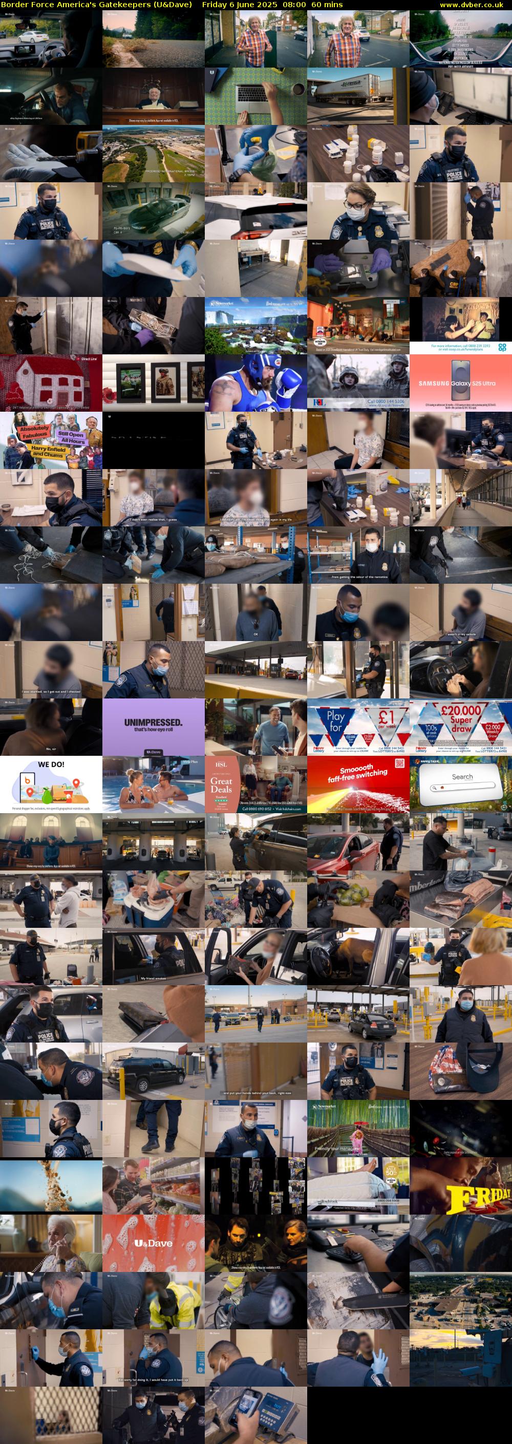 Border Force America's Gatekeepers (U&Dave) Friday 6 June 2025 08:00 - 09:00