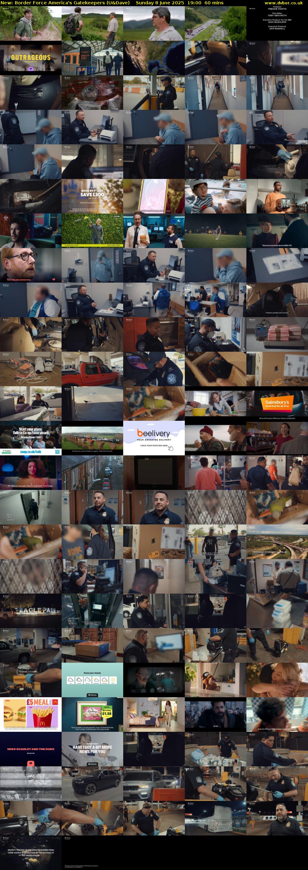 Border Force America's Gatekeepers (U&Dave) Sunday 8 June 2025 19:00 - 20:00