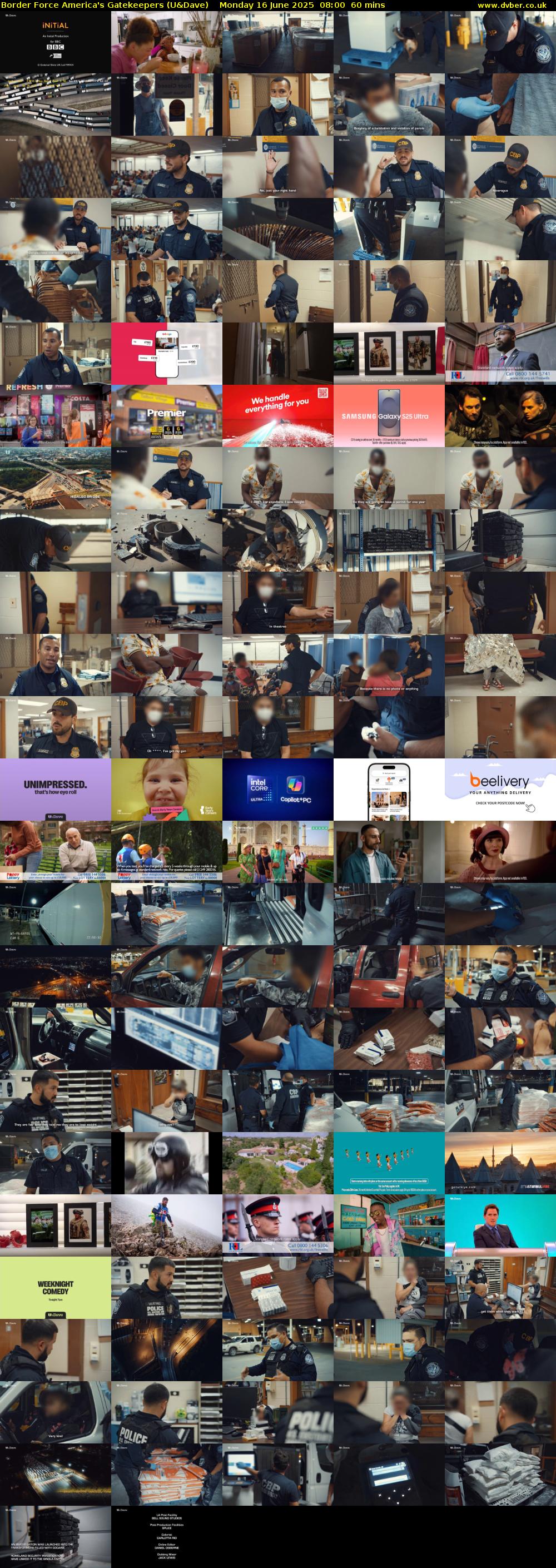Border Force America's Gatekeepers (U&Dave) Monday 16 June 2025 08:00 - 09:00