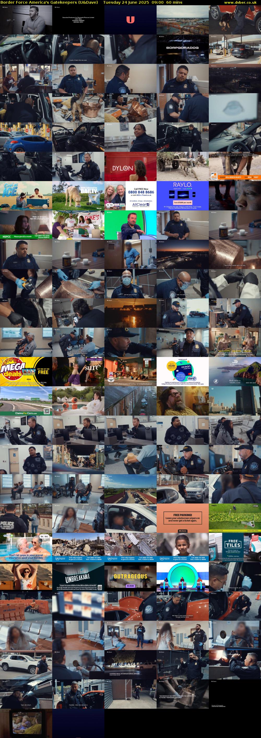 Border Force America's Gatekeepers (U&Dave) Tuesday 24 June 2025 09:00 - 10:00