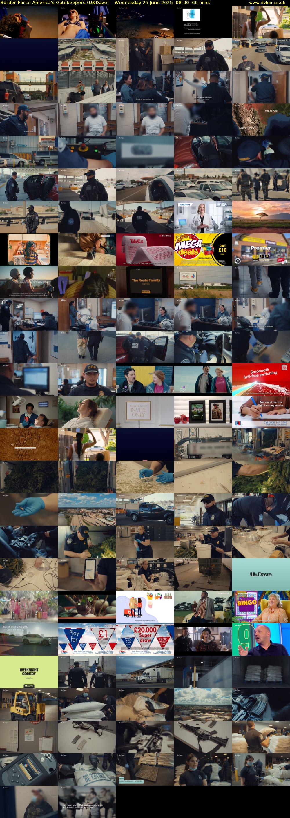 Border Force America's Gatekeepers (U&Dave) Wednesday 25 June 2025 08:00 - 09:00