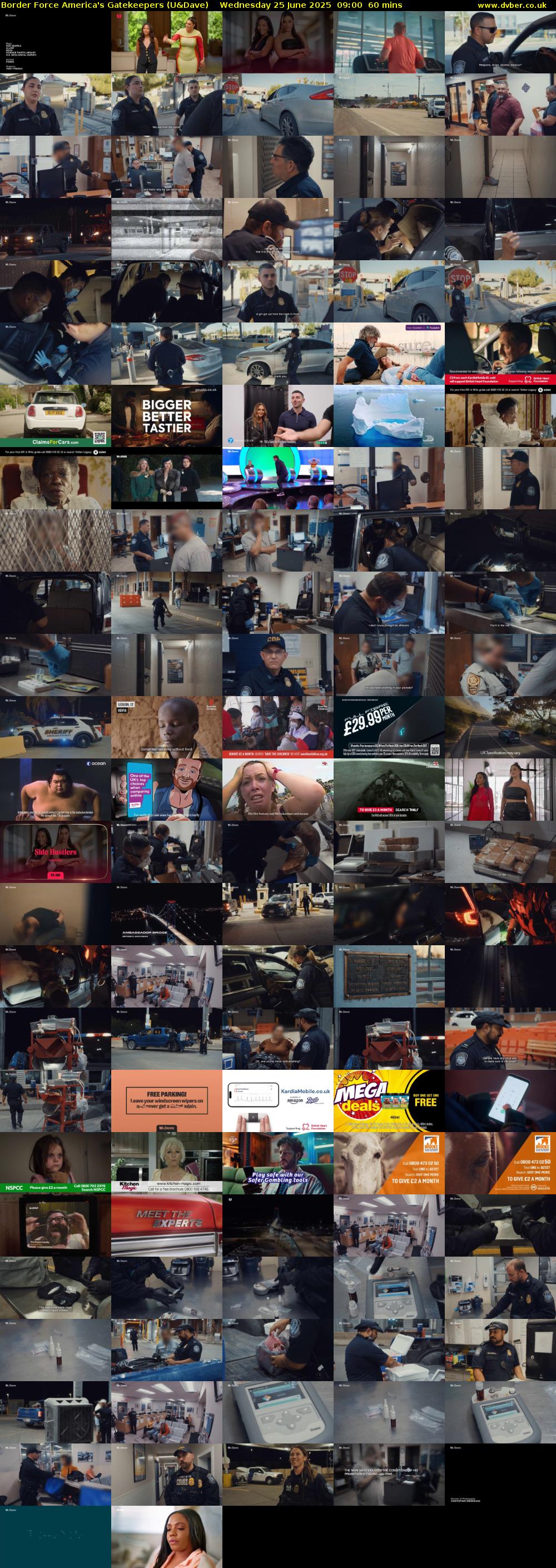 Border Force America's Gatekeepers (U&Dave) Wednesday 25 June 2025 09:00 - 10:00