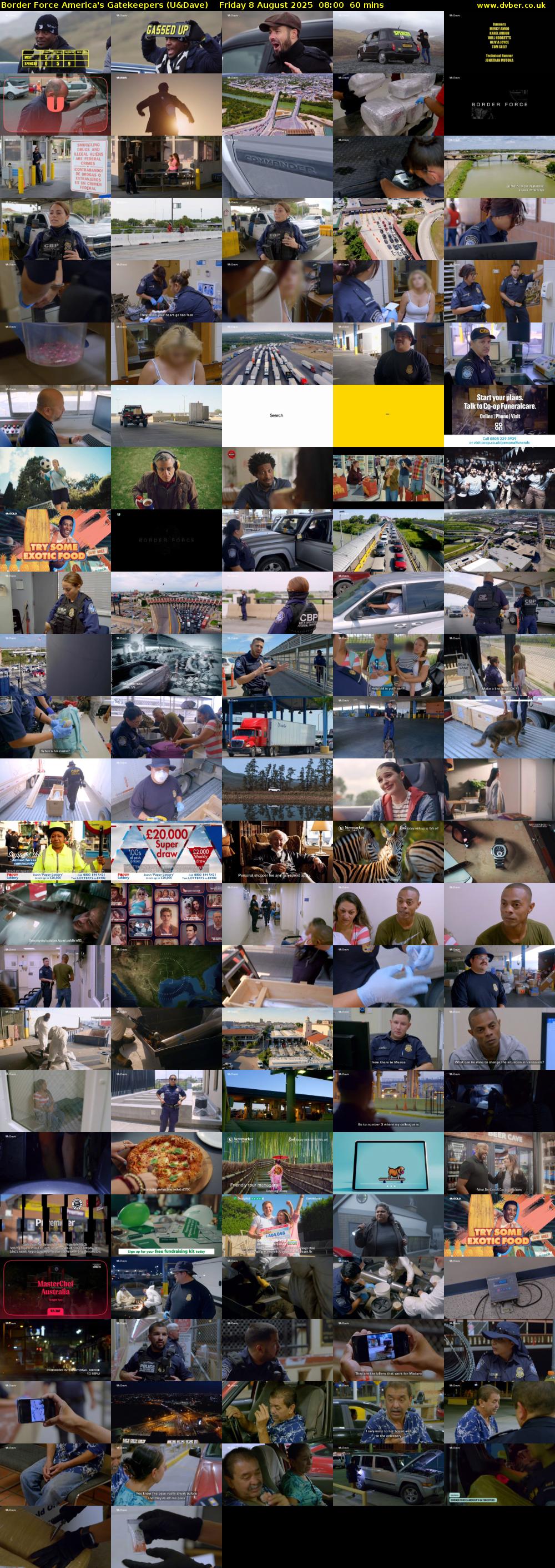 Border Force America's Gatekeepers (U&Dave) Friday 8 August 2025 08:00 - 09:00