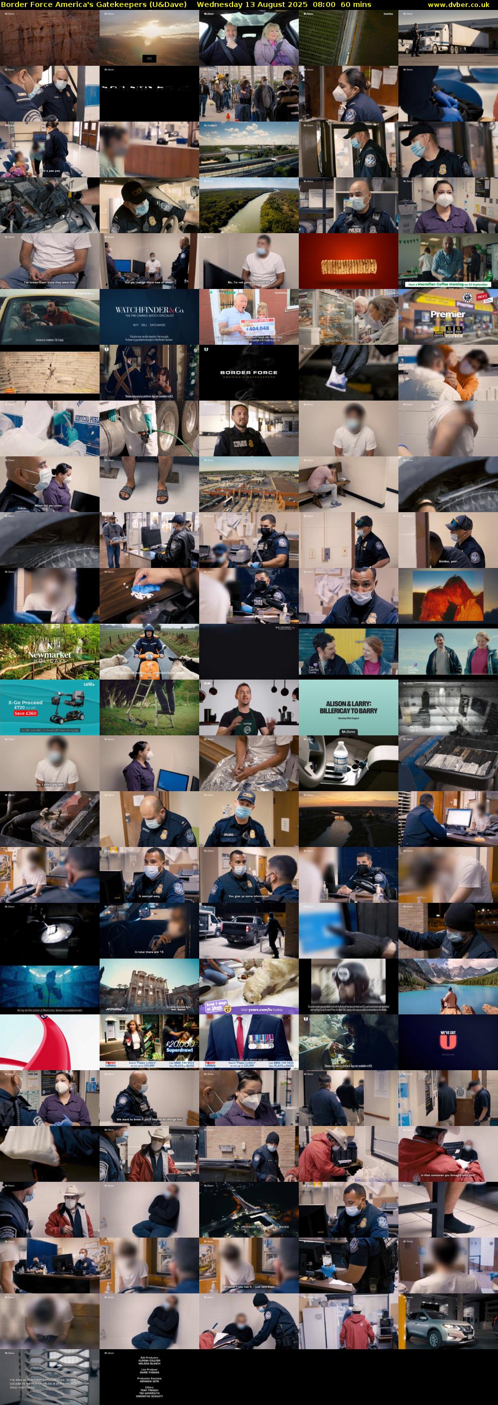 Border Force America's Gatekeepers (U&Dave) Wednesday 13 August 2025 08:00 - 09:00