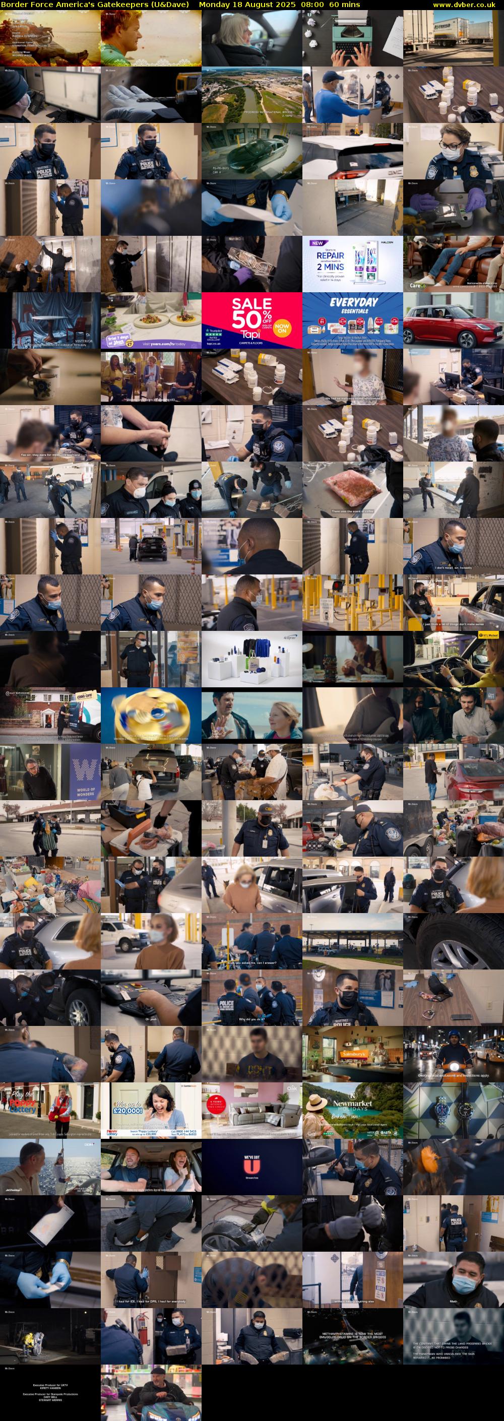 Border Force America's Gatekeepers (U&Dave) Monday 18 August 2025 08:00 - 09:00