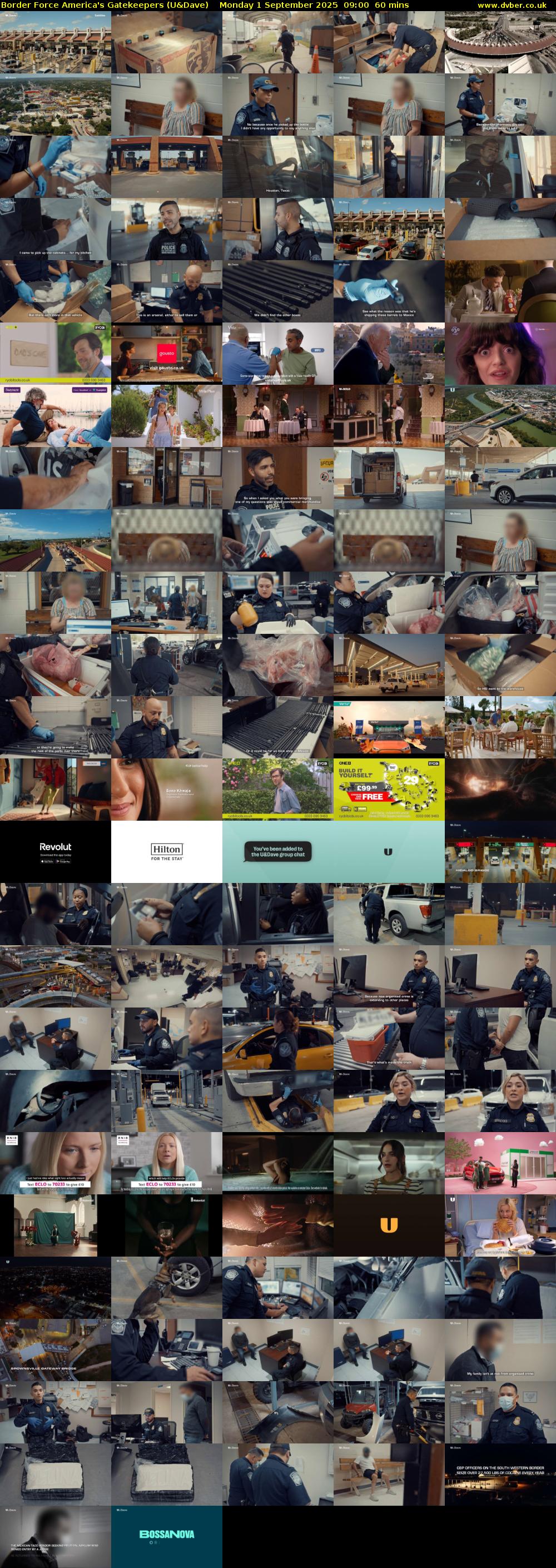 Border Force America's Gatekeepers (U&Dave) Monday 1 September 2025 09:00 - 10:00