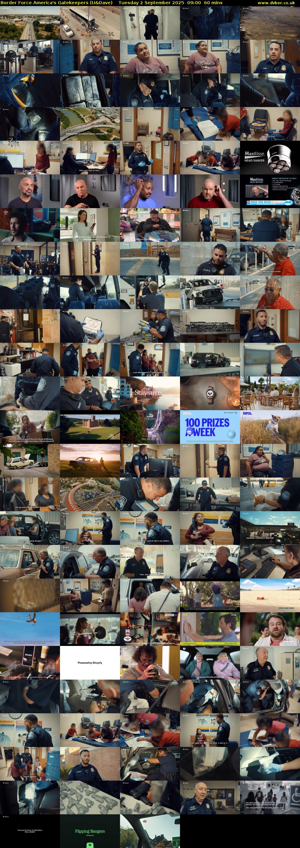 Border Force America's Gatekeepers (U&Dave) Tuesday 2 September 2025 09:00 - 10:00