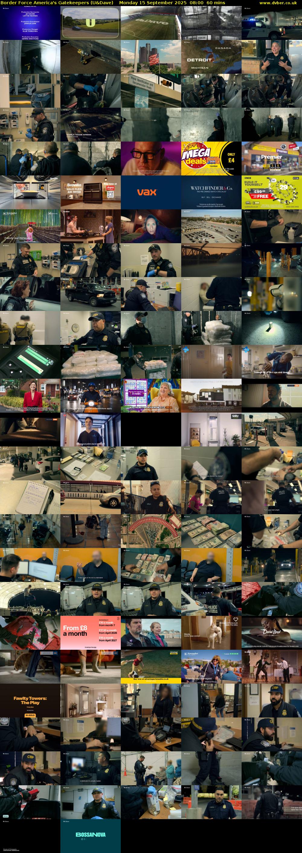 Border Force America's Gatekeepers (U&Dave) Monday 15 September 2025 08:00 - 09:00