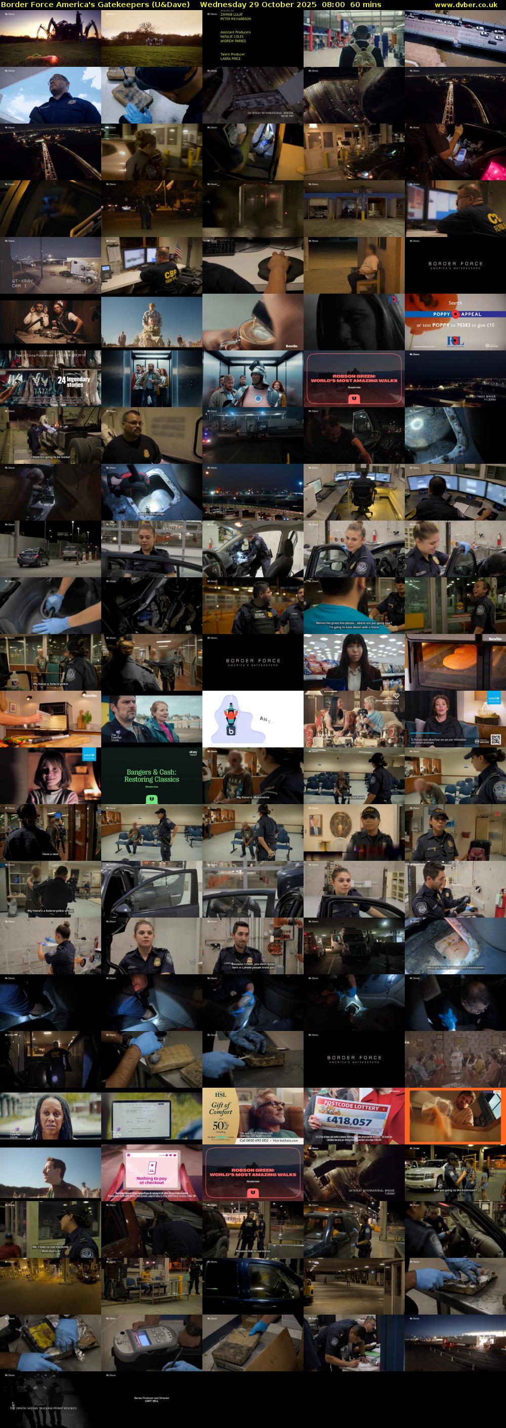 Border Force America's Gatekeepers (U&Dave) Wednesday 29 October 2025 08:00 - 09:00