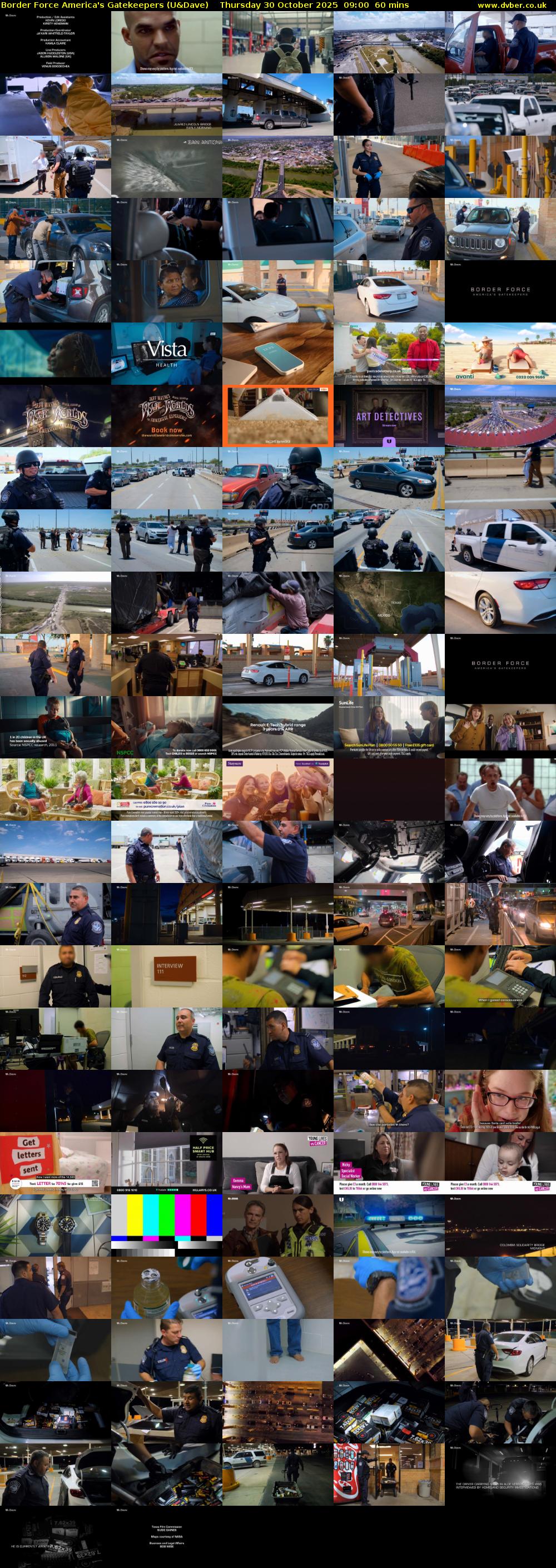 Border Force America's Gatekeepers (U&Dave) Thursday 30 October 2025 09:00 - 10:00