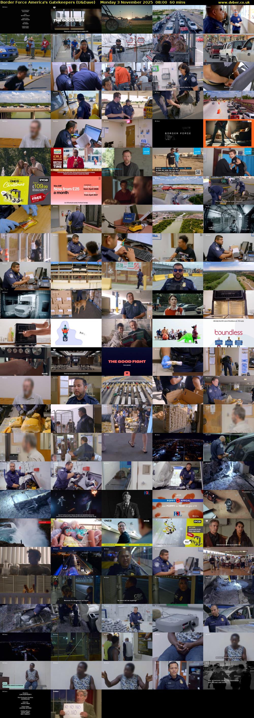 Border Force America's Gatekeepers (U&Dave) Monday 3 November 2025 08:00 - 09:00