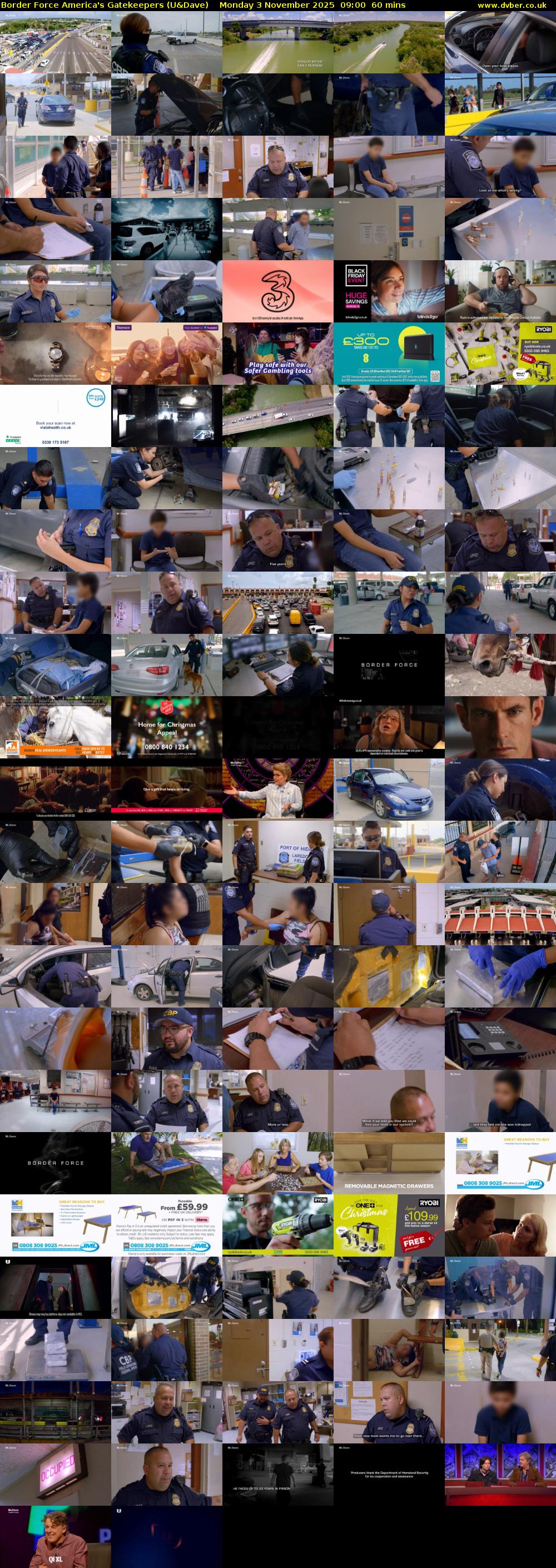 Border Force America's Gatekeepers (U&Dave) Monday 3 November 2025 09:00 - 10:00
