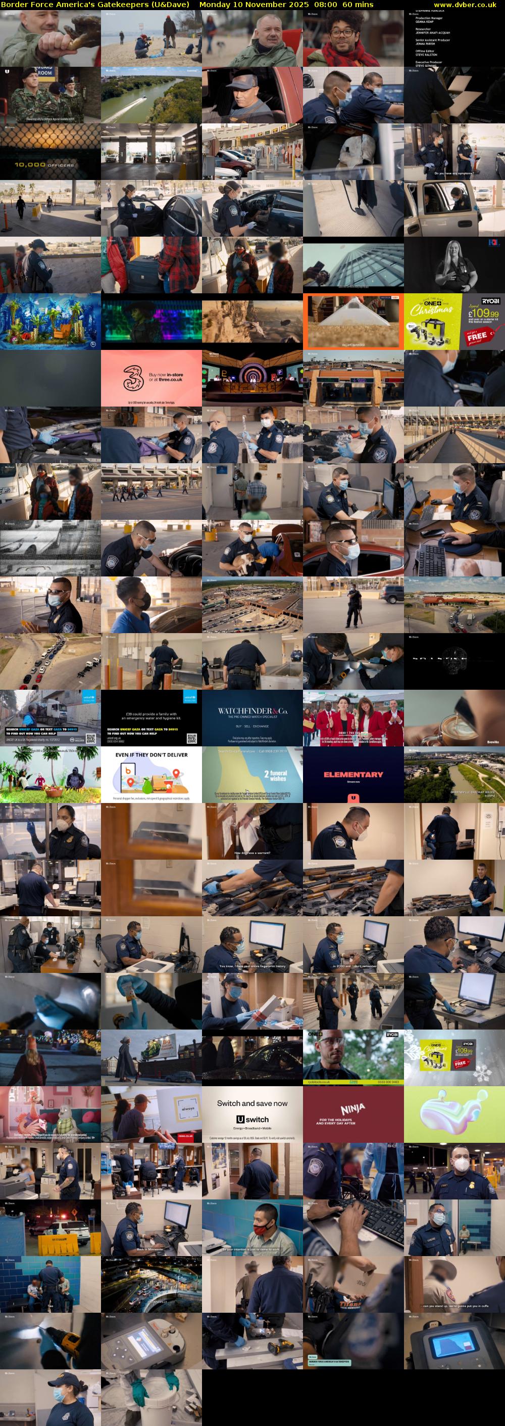 Border Force America's Gatekeepers (U&Dave) Monday 10 November 2025 08:00 - 09:00