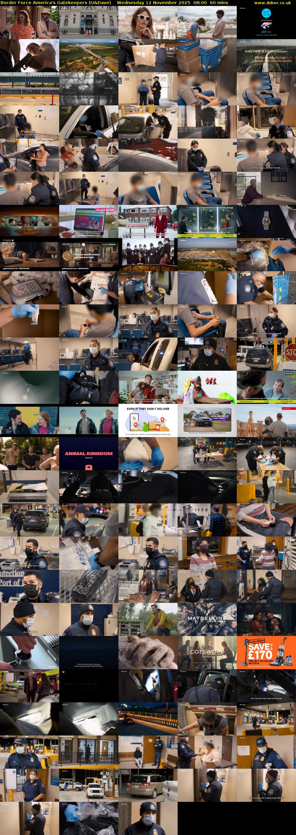 Border Force America's Gatekeepers (U&Dave) Wednesday 12 November 2025 08:00 - 09:00