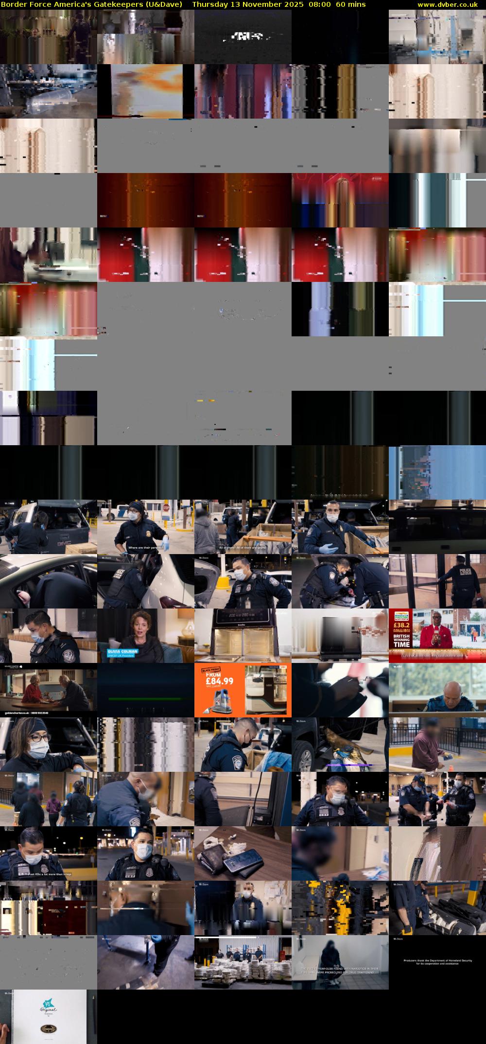Border Force America's Gatekeepers (U&Dave) Thursday 13 November 2025 08:00 - 09:00