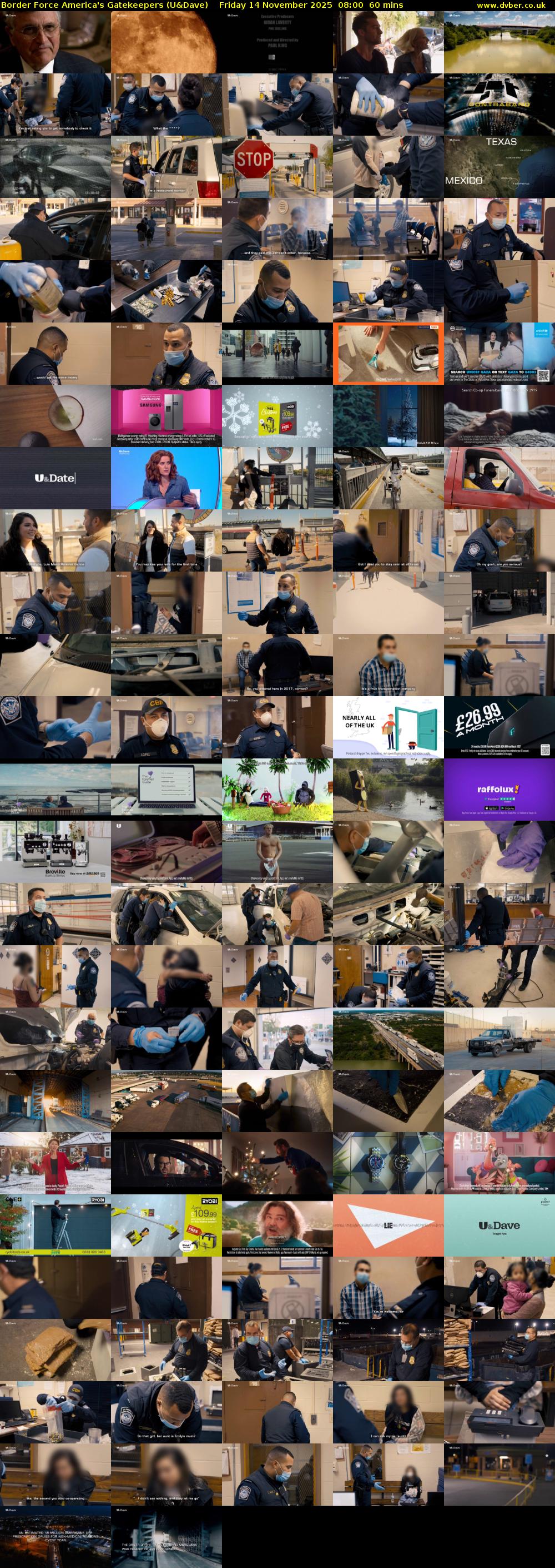Border Force America's Gatekeepers (U&Dave) Friday 14 November 2025 08:00 - 09:00