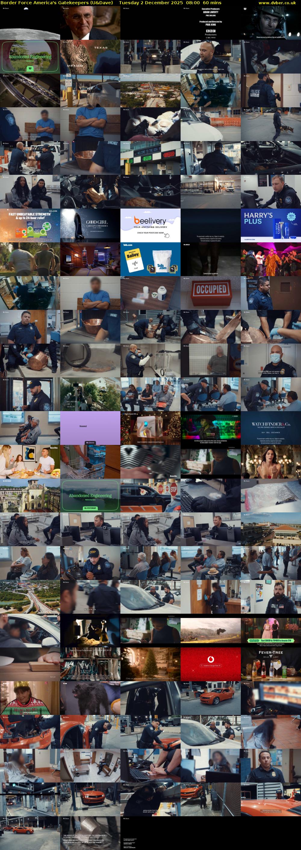 Border Force America's Gatekeepers (U&Dave) Tuesday 2 December 2025 08:00 - 09:00