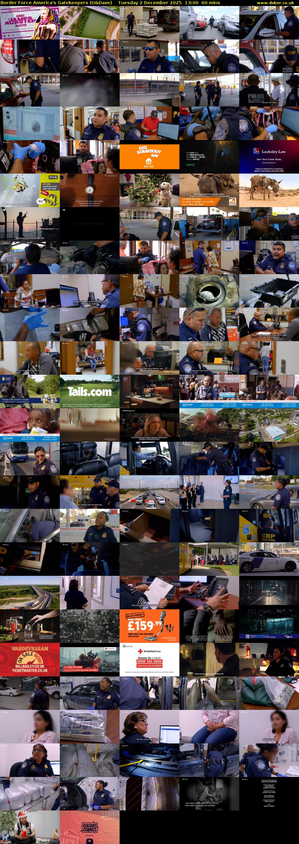 Border Force America's Gatekeepers (U&Dave) Tuesday 2 December 2025 13:00 - 14:00