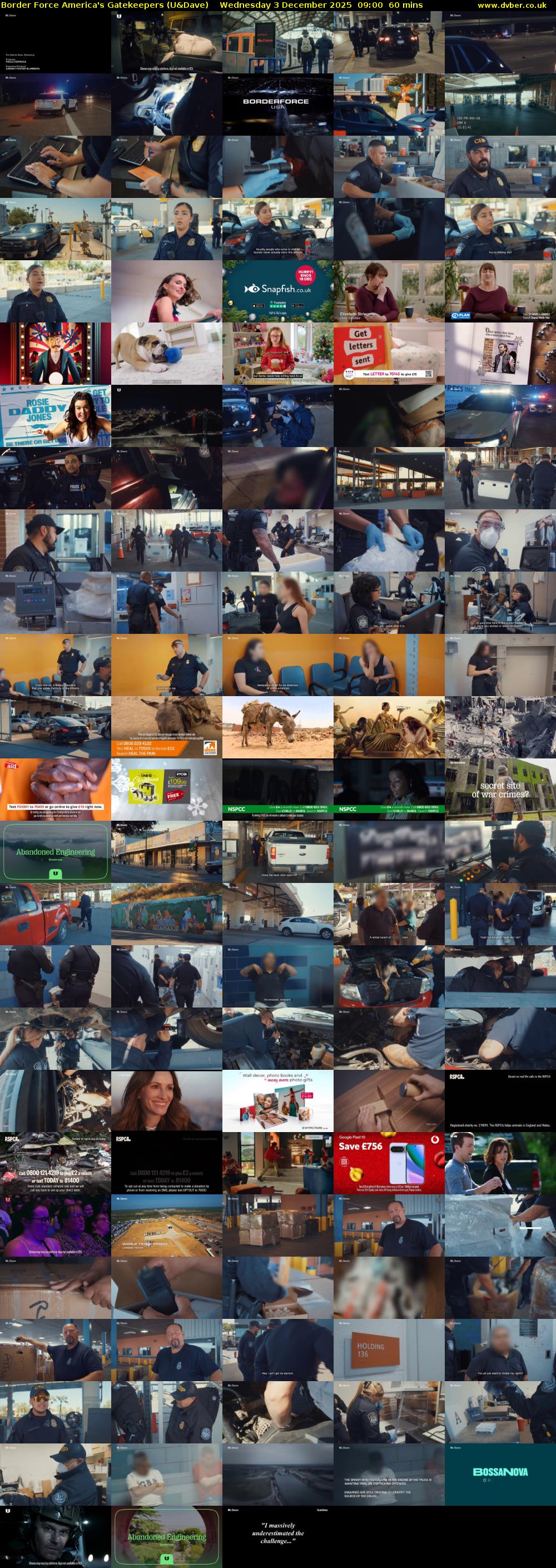 Border Force America's Gatekeepers (U&Dave) Wednesday 3 December 2025 09:00 - 10:00