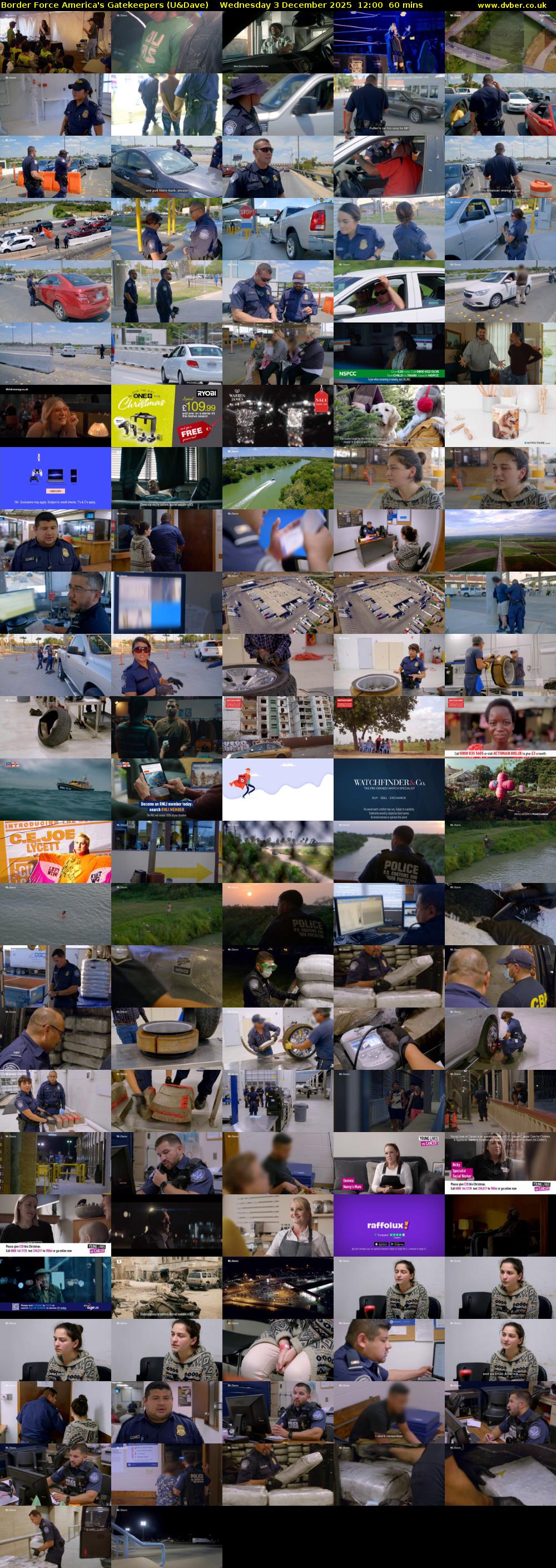 Border Force America's Gatekeepers (U&Dave) Wednesday 3 December 2025 12:00 - 13:00
