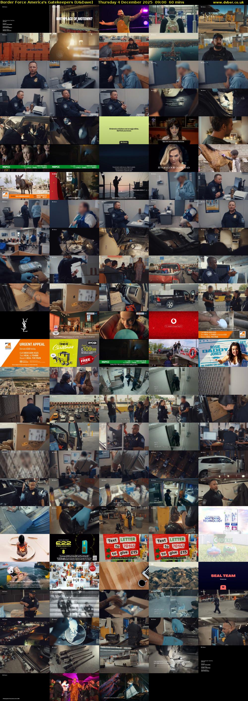 Border Force America's Gatekeepers (U&Dave) Thursday 4 December 2025 09:00 - 10:00