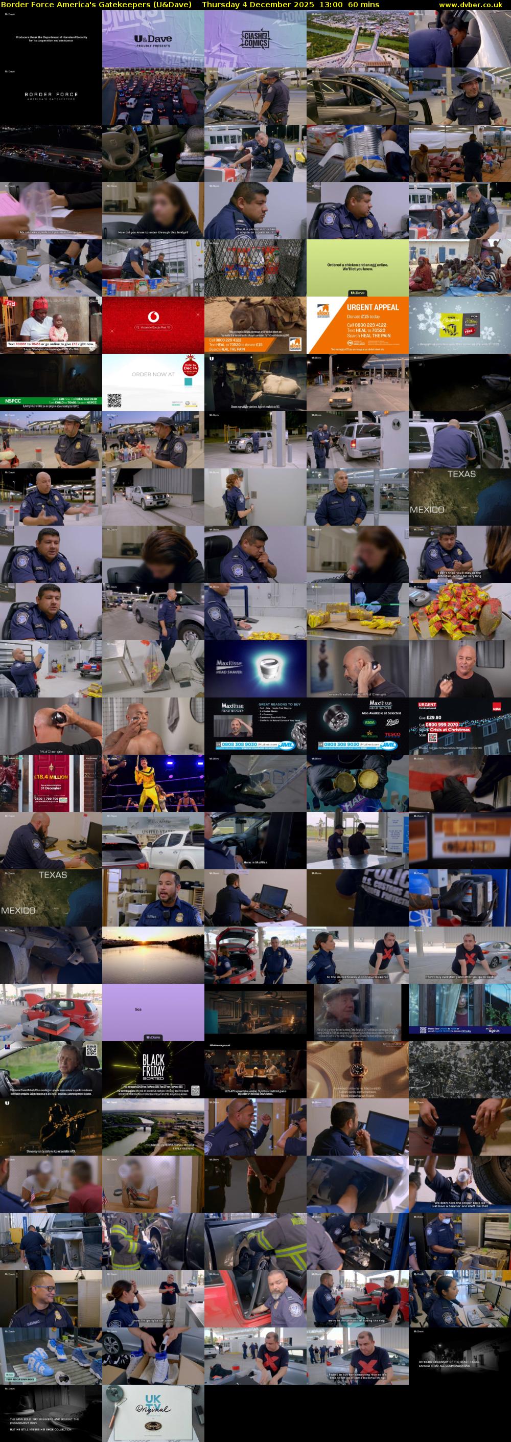 Border Force America's Gatekeepers (U&Dave) Thursday 4 December 2025 13:00 - 14:00