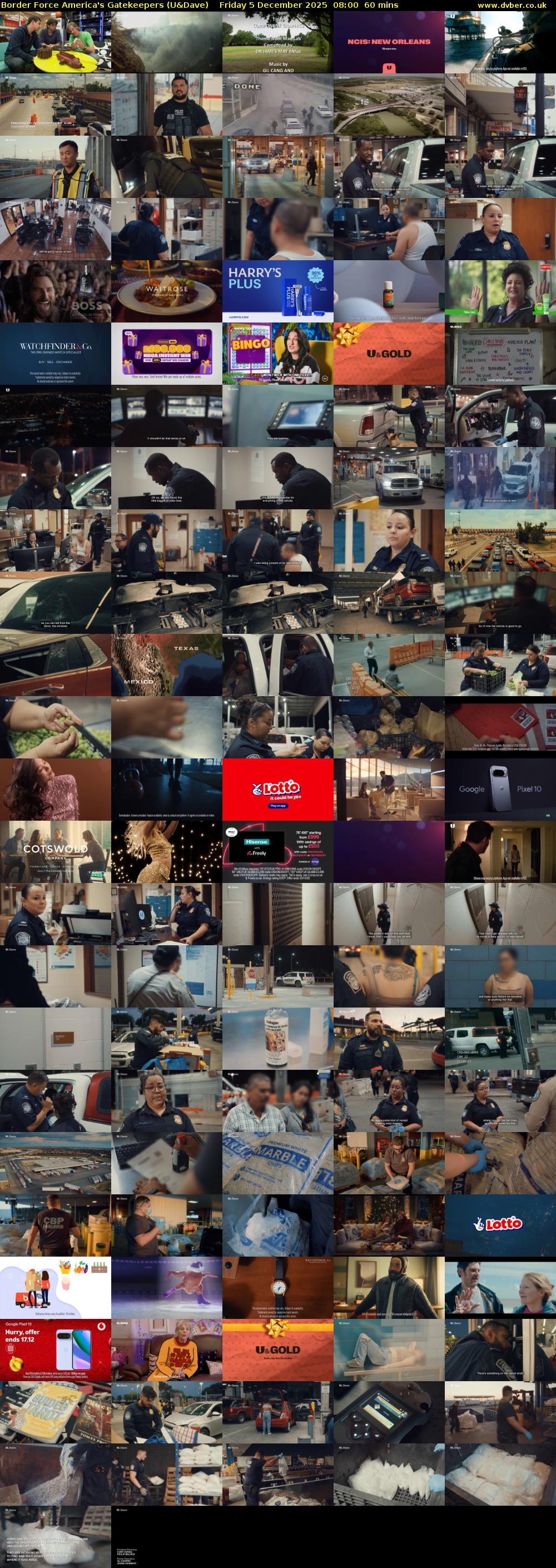 Border Force America's Gatekeepers (U&Dave) Friday 5 December 2025 08:00 - 09:00