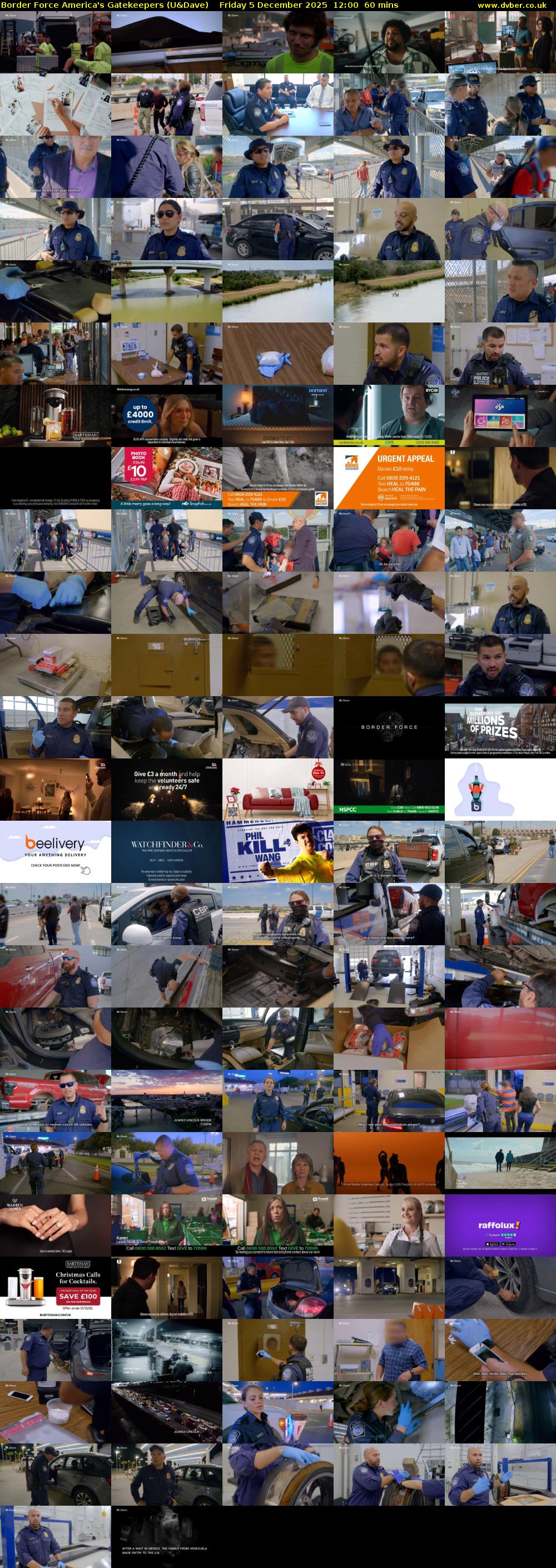 Border Force America's Gatekeepers (U&Dave) Friday 5 December 2025 12:00 - 13:00