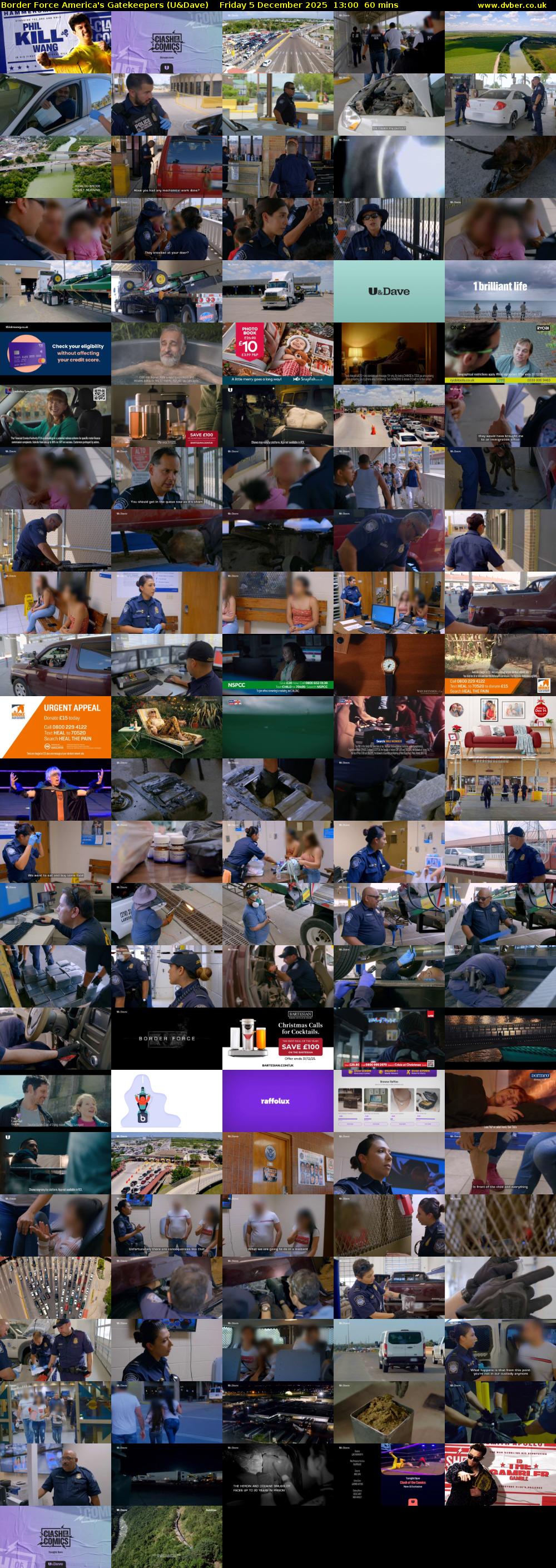 Border Force America's Gatekeepers (U&Dave) Friday 5 December 2025 13:00 - 14:00