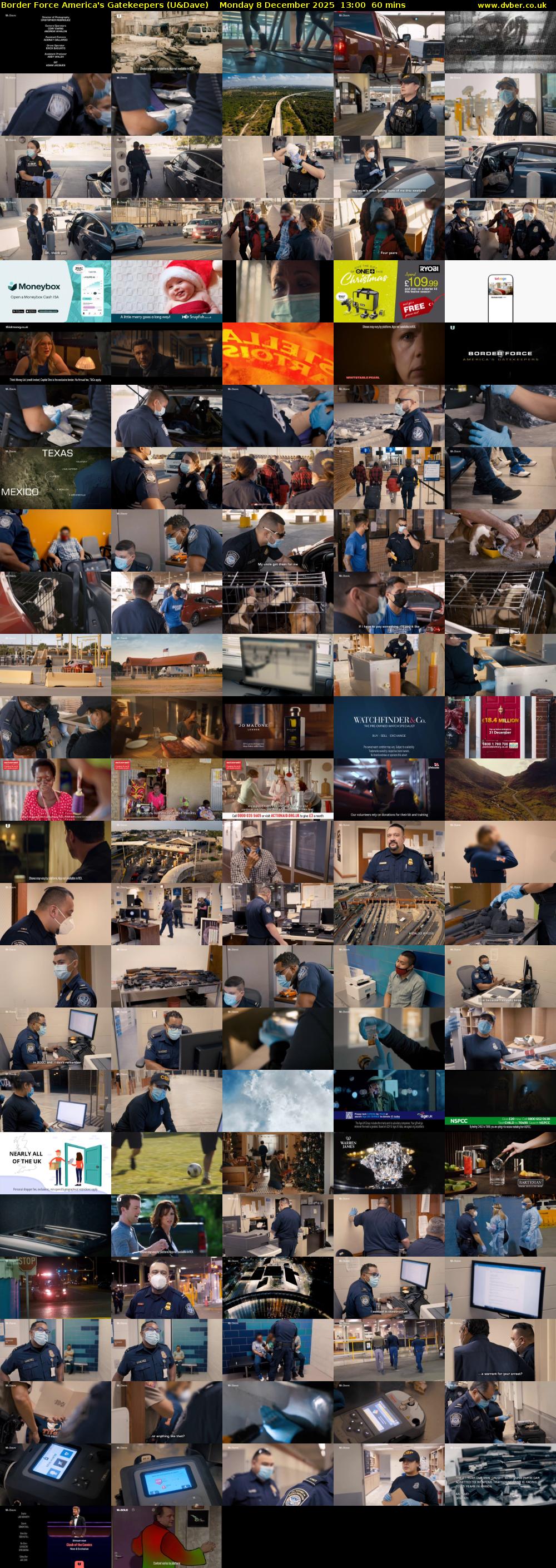 Border Force America's Gatekeepers (U&Dave) Monday 8 December 2025 13:00 - 14:00