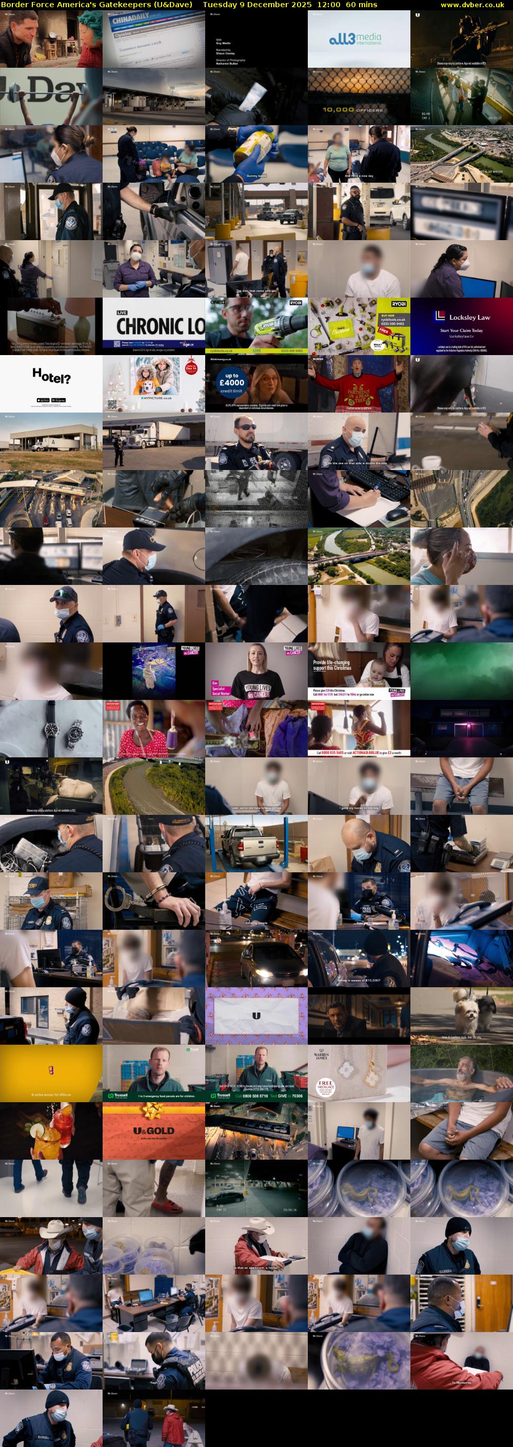 Border Force America's Gatekeepers (U&Dave) Tuesday 9 December 2025 12:00 - 13:00