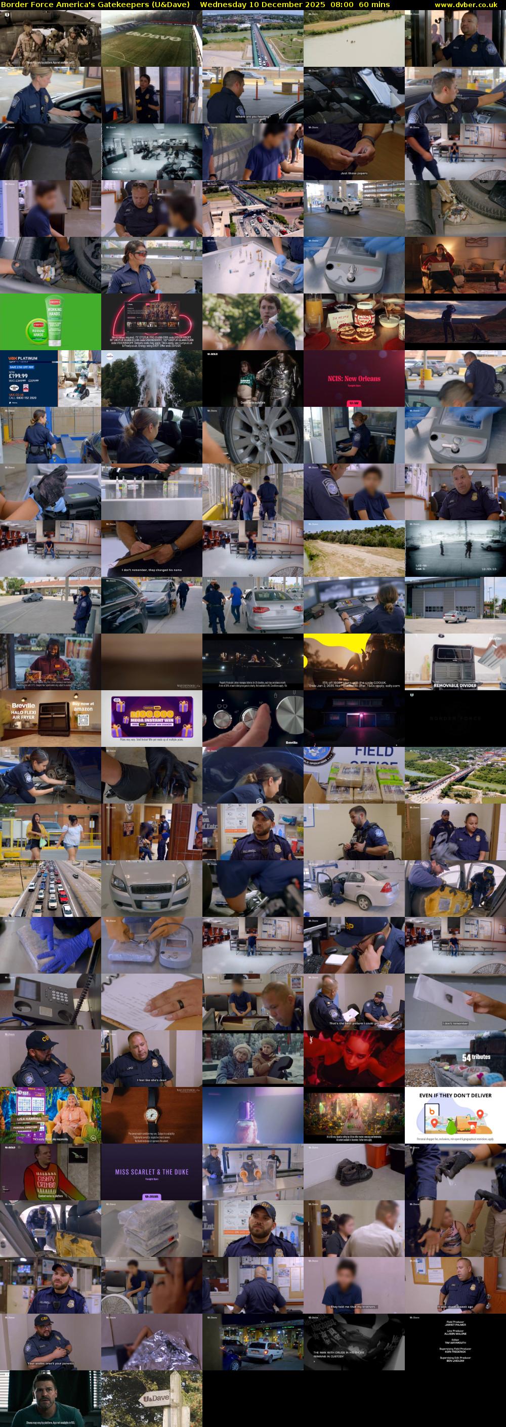 Border Force America's Gatekeepers (U&Dave) Wednesday 10 December 2025 08:00 - 09:00