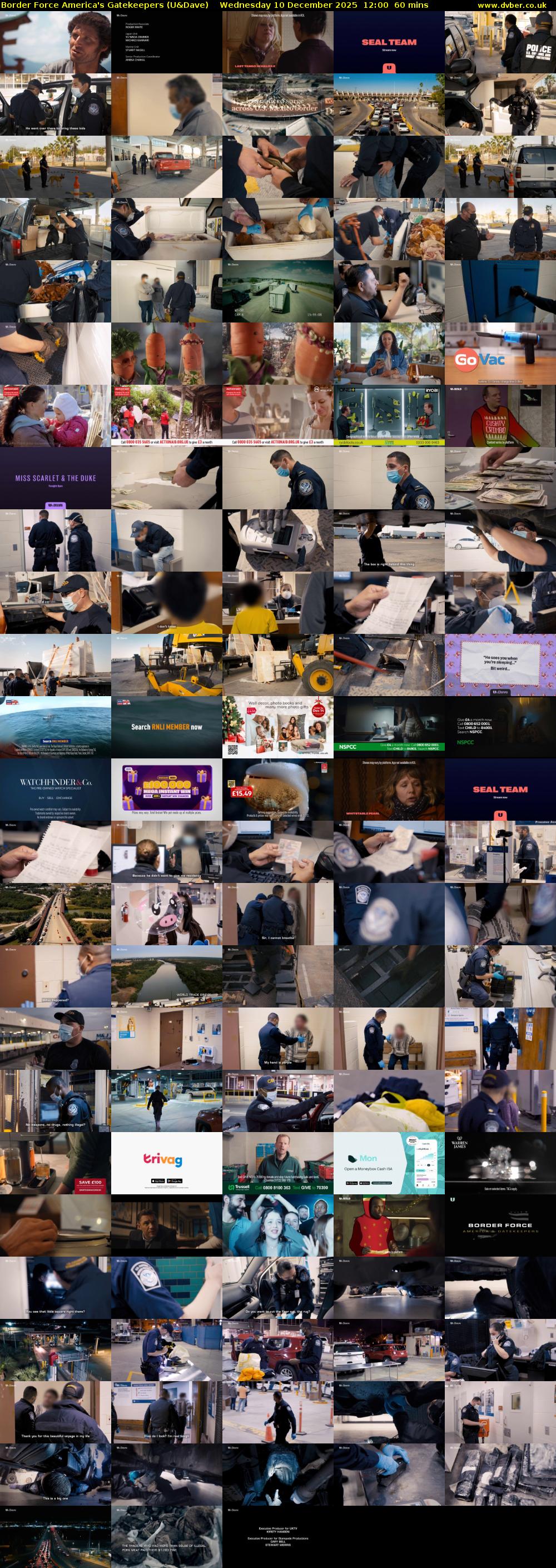 Border Force America's Gatekeepers (U&Dave) Wednesday 10 December 2025 12:00 - 13:00