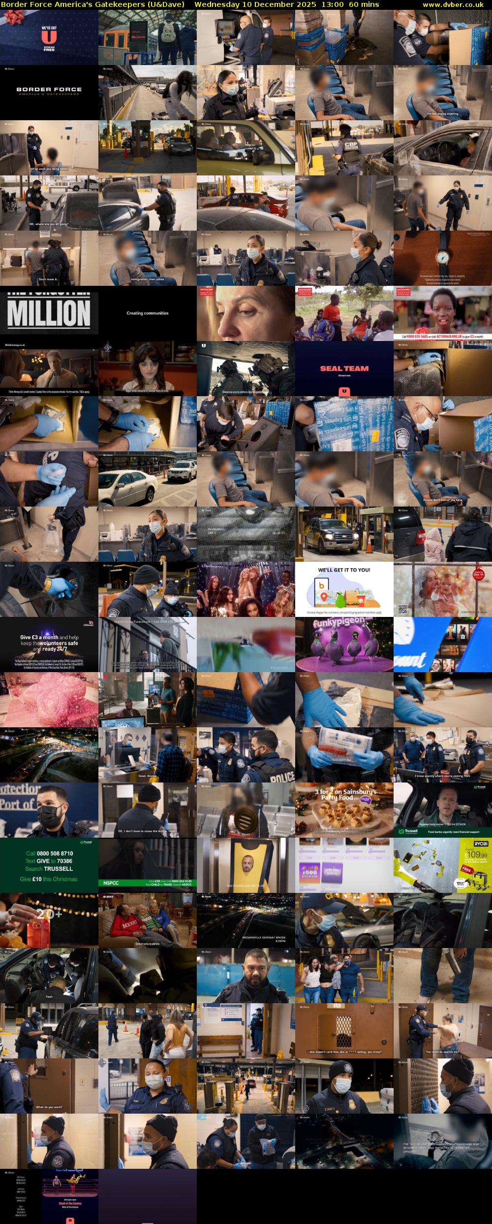 Border Force America's Gatekeepers (U&Dave) Wednesday 10 December 2025 13:00 - 14:00