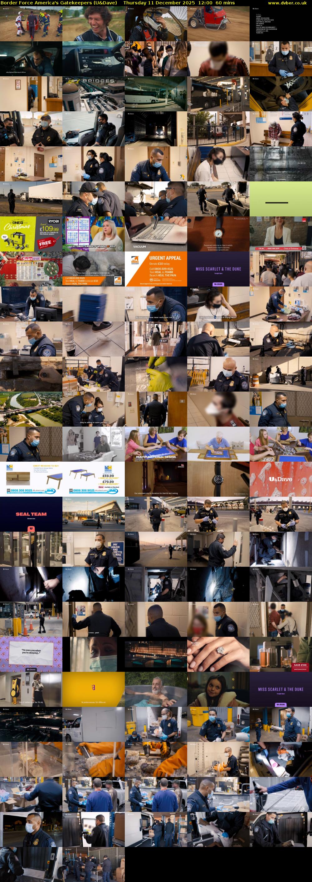 Border Force America's Gatekeepers (U&Dave) Thursday 11 December 2025 12:00 - 13:00