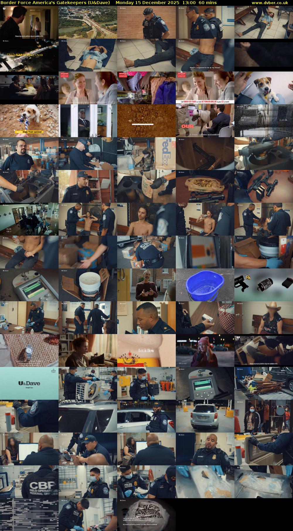 Border Force America's Gatekeepers (U&Dave) Monday 15 December 2025 13:00 - 14:00