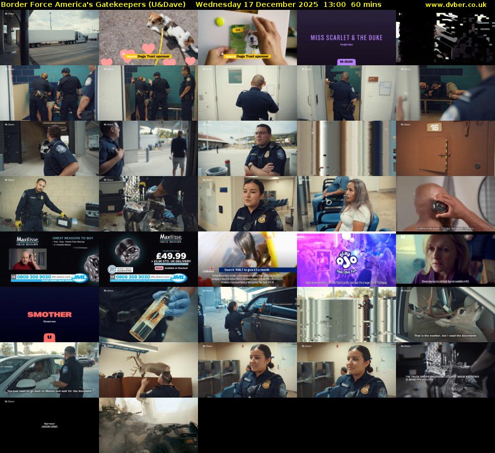 Border Force America's Gatekeepers (U&Dave) Wednesday 17 December 2025 13:00 - 14:00