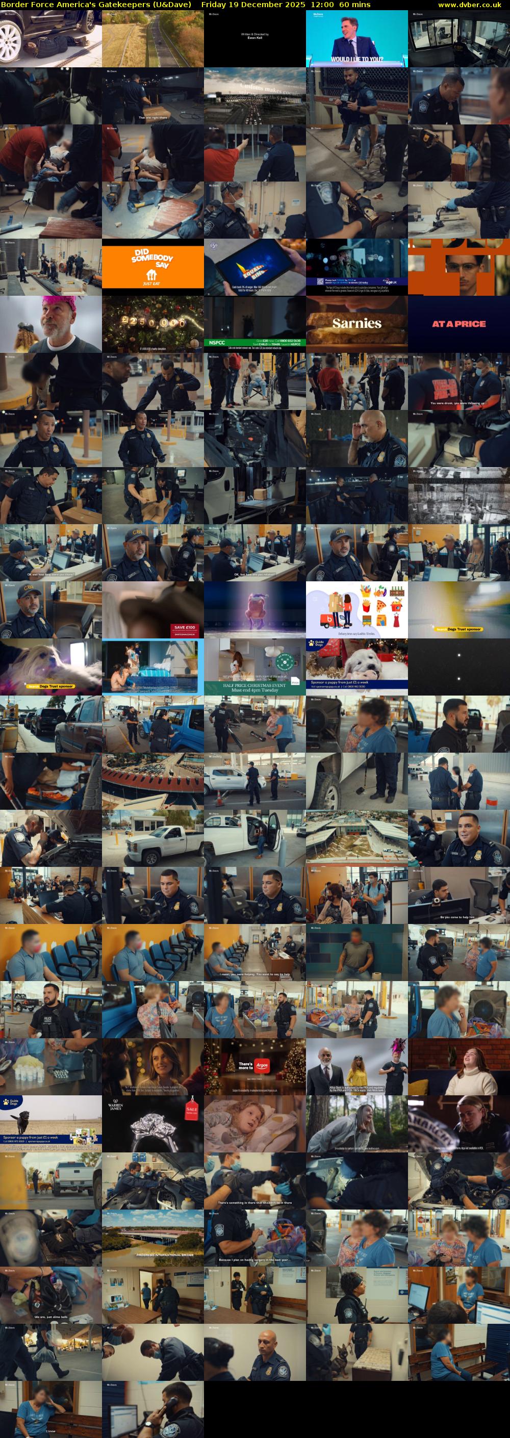Border Force America's Gatekeepers (U&Dave) Friday 19 December 2025 12:00 - 13:00