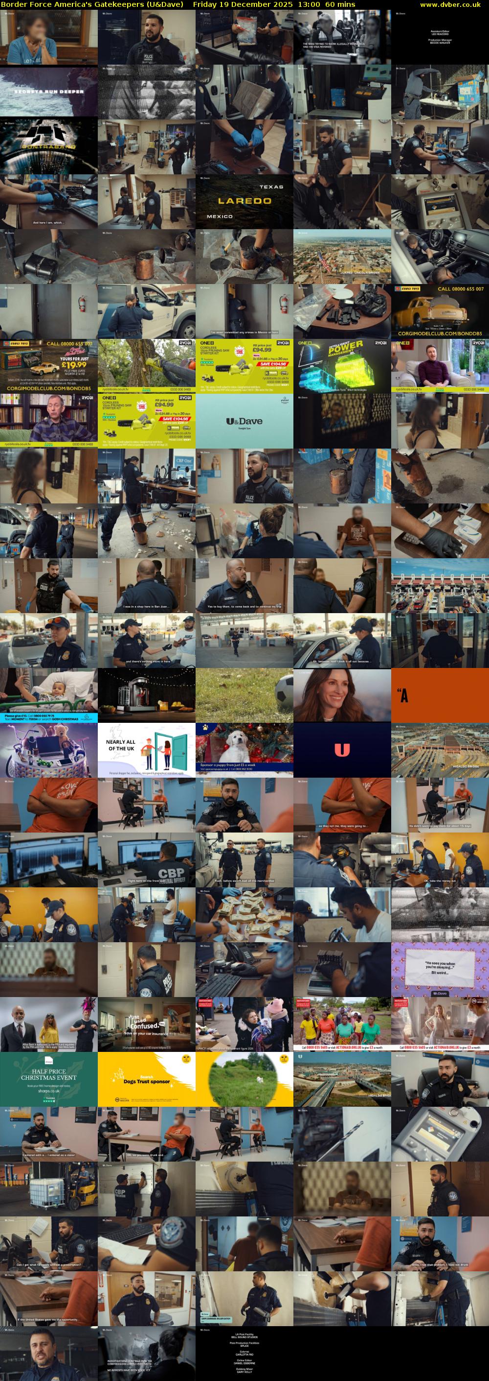 Border Force America's Gatekeepers (U&Dave) Friday 19 December 2025 13:00 - 14:00