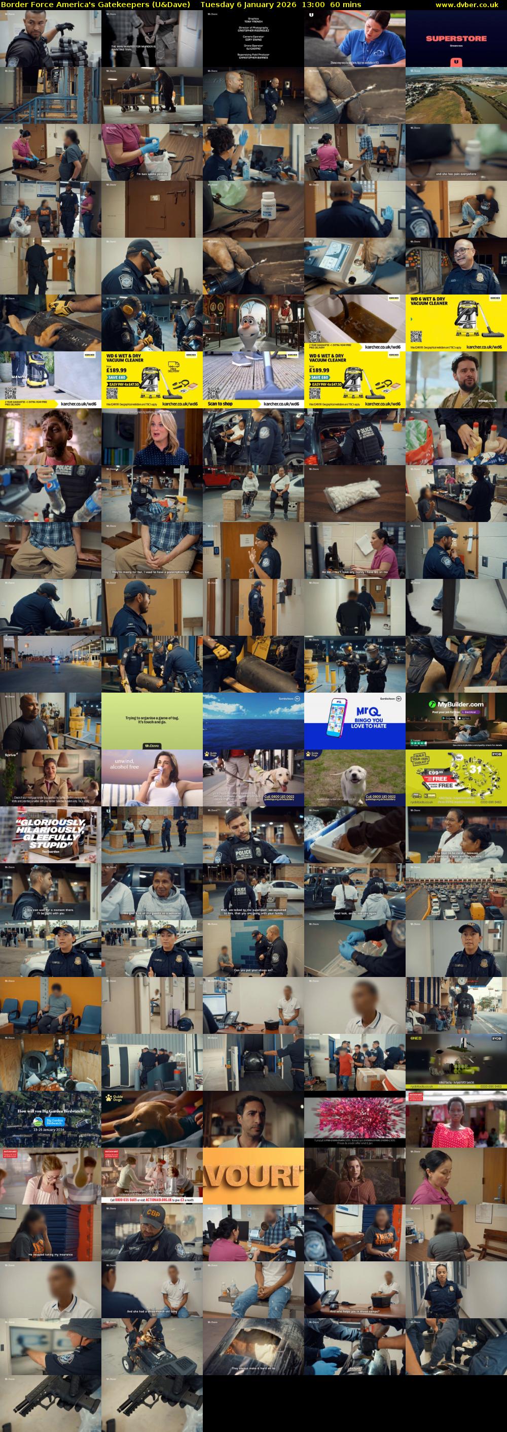 Border Force America's Gatekeepers (U&Dave) Tuesday 6 January 2026 13:00 - 14:00