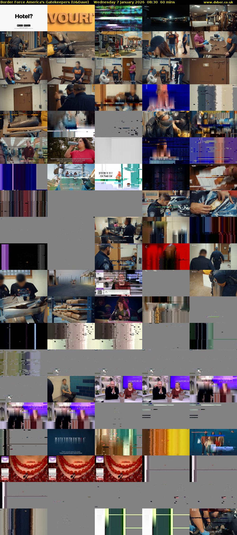 Border Force America's Gatekeepers (U&Dave) Wednesday 7 January 2026 08:30 - 09:30