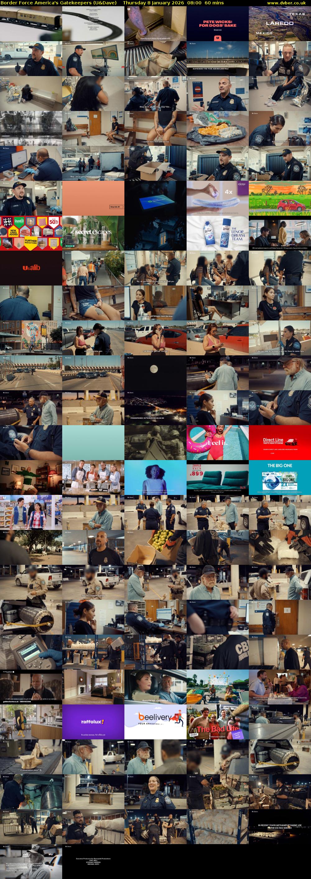 Border Force America's Gatekeepers (U&Dave) Thursday 8 January 2026 08:00 - 09:00