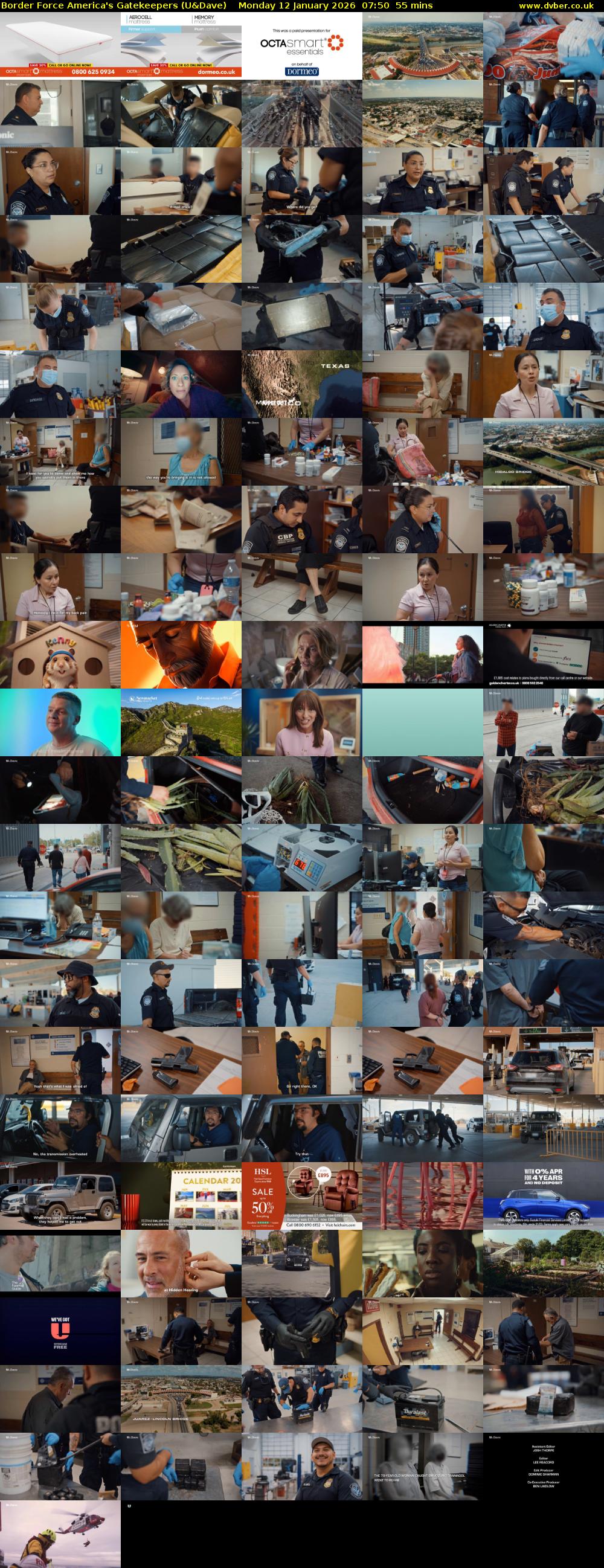 Border Force America's Gatekeepers (U&Dave) Monday 12 January 2026 07:50 - 08:45