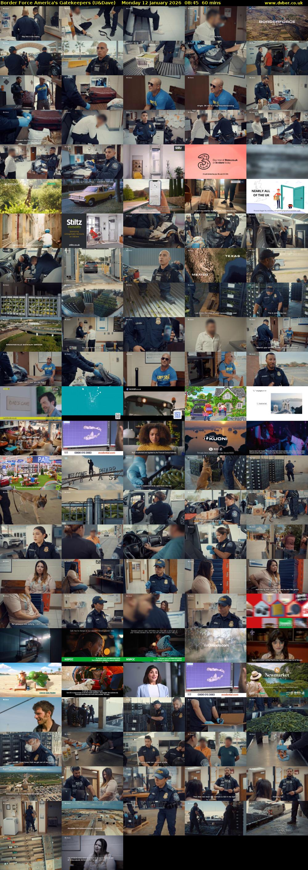 Border Force America's Gatekeepers (U&Dave) Monday 12 January 2026 08:45 - 09:45