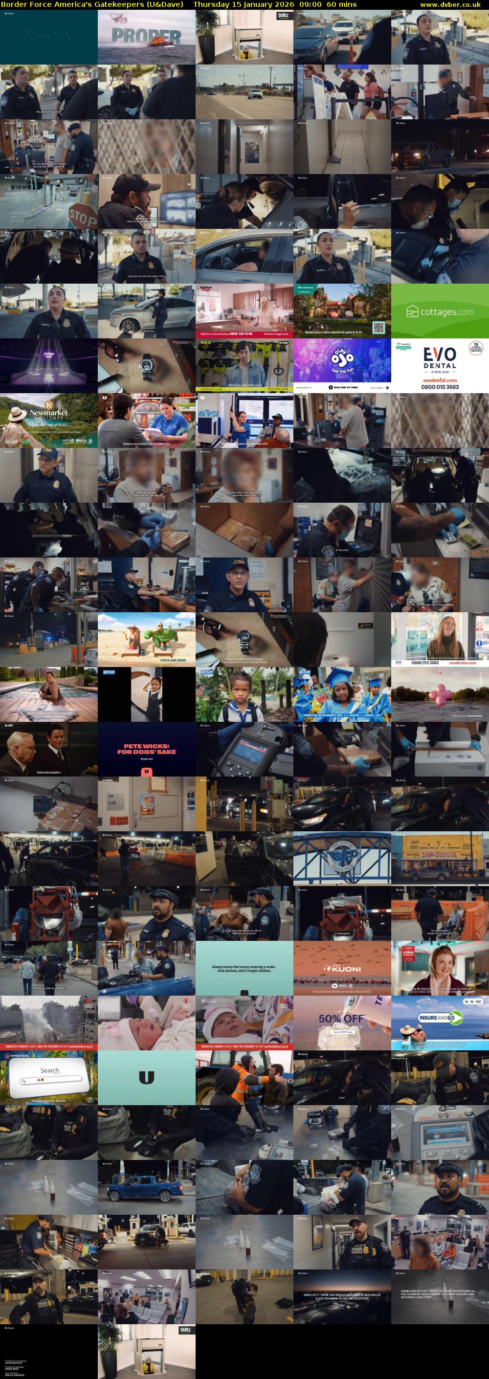 Border Force America's Gatekeepers (U&Dave) Thursday 15 January 2026 09:00 - 10:00