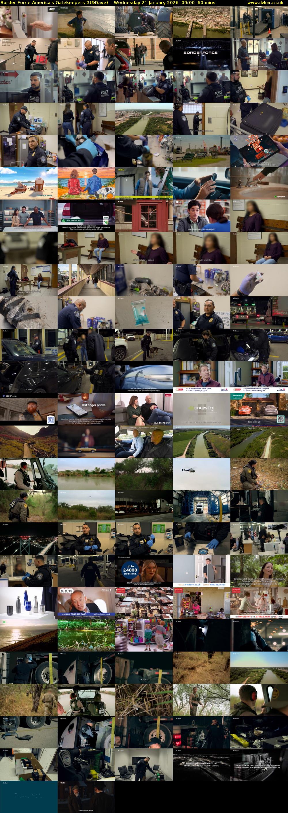 Border Force America's Gatekeepers (U&Dave) Wednesday 21 January 2026 09:00 - 10:00
